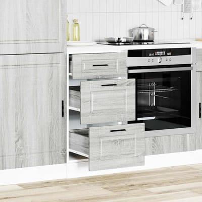 vidaXL - Onderkast - Porto - bewerkt - hout - grijs - sonoma - eiken