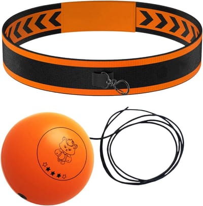 Boks Reflexbal - Hand-Oog Coördinatie Trainer - Sport Training - Adaptieve Hoofdband - 3 Maten Ballen - Oranje