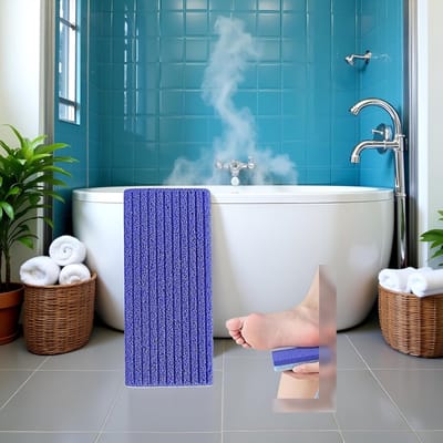 Puimsteen Voet Scrub - Eelt Verwijderaar - Voetverzorging Thuis - Tweezijdige Spons - Compact Formaat - Blauw