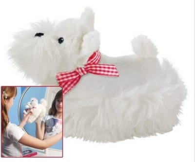 Dog desk duster zachte stoffer voor laptop en schermen vorm Westie wit - superleuk geschenkartikel