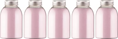 Scrubzout Rozen - 300 gram - fles met aluminium dop - Hydraterende Lichaamsscrub - set van 5 stuks