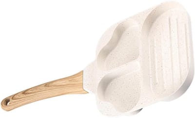 Pannenkoekenpan - Ontbijtpan Grillpan - Eieren Bakken - Antiaanbaklaag - 38x18.5cm - Zwart