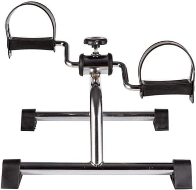 Mini Hometrainer - Oefenfiets - Arm en been training - Opvouwbaar en verstelbaar - 41x46x25 cm - Zilver