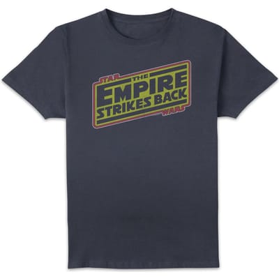 Star Wars Empire Strikes Back Logo Men's T-Shirt - Navy - S