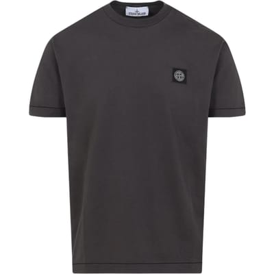 Stone Island Logo Korte Mouw Pullover T-shirt Heren Tops L1S152100027S0013-V0065 M black
