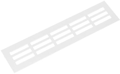 Aluminium Plintrooster - 500x100mm - Mat Zwart - Inbouwrooster - Ventilatierooster