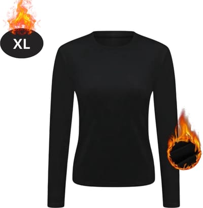 Bovista Thermokleding Dames - Thermoshirt - Polyester - Winter - Lange Mouwen - Zwart - XL