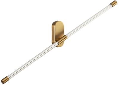 Kosilum - Natys - Wandlamp - Transparant en goud - Aluminium en acryl