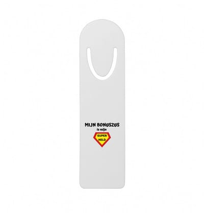 Hacebo® - mijn bonuszus is mijn superheld metalen boekenlegger - Zus - super bonuszus - verjaardag - cadeautje voor zus - zus artikelen - kado - geschenk Bladwijzer boekenleggers - 12.7 cm x 3.2cm