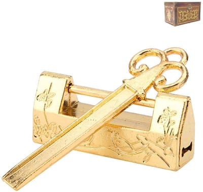 Dailygoody - Antieke Mini Padlock - Vintage Sleutelslot - Bronzen Magpie Design - Perfect voor Meubels - Kleine Hangslot voor Juwelen - Geschikt voor ...
