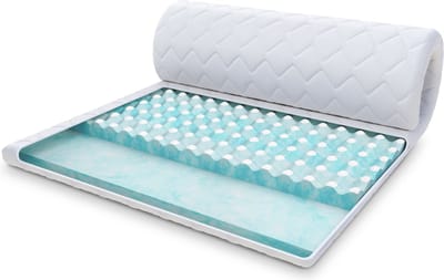 FDM® MALTA DOUBLE Topmatras 80x200 cm - Hoogte 8 cm H4 - Koudschuim Topmatrassen Topper Topdekmatras - RavineBlue - - Antiallergisch