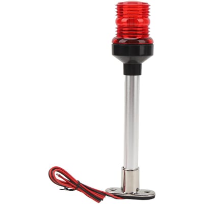 10in Boot Heklicht 360 Graden LED Rondom Verlichting 316 RVS Basis Anker Navigatie rood