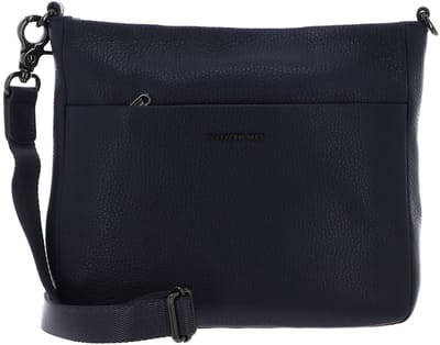 MANDARINA DUCK Leren schoudertas Mellow Leather Crossover Bag Dress Blue donkerblauw