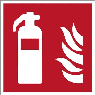 Brandblusser bord – F001 | gecoat dibond materiaal | 10 x 10 cm