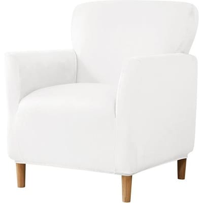 Zachte fluwelen kleine eenpersoons bankhoes Elastische fauteuilhoezen voor woonkamer Keuken Kantoor Anti-vuil wasbare stoelbeschermers 1 Piece