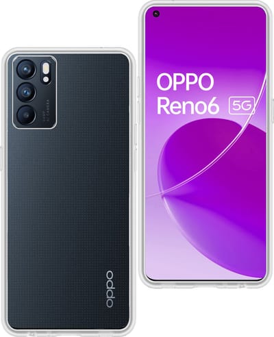 Hoesje Geschikt voor OPPO Reno 6 - Sterk & Shockproof - Hoes Cover - Siliconen Case - Transparant