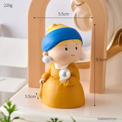 Woondecoratie Esthetisch Grote Kunstenaar Hars Miniatuur Poppetje Bureau Bureau Decor Tuin Hars Decoratie Accessoires Kinder Cadeaus beige
