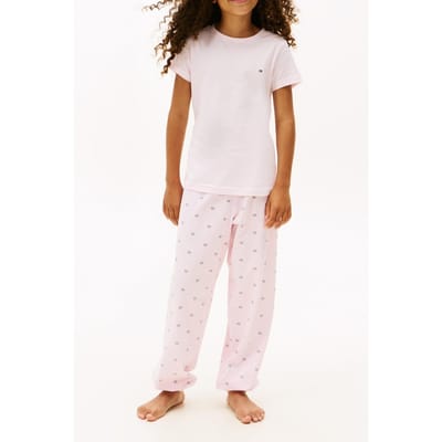 Tommy Hilfiger Girls 2-pack Ss Tee Desert Sky/light Pink Taglia: 6-7 | T-shirt Outlet | kids | Rosa