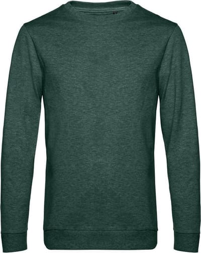 B&C Heren in sweatshirt (Heide Donkergroen)