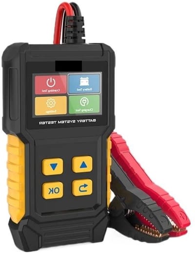 Acculadingsmeter - Batterijtester Voertuig - Auto Onderhoud - Uitgebreide Batterijanalyse - 12V 2000CCA - Zwart