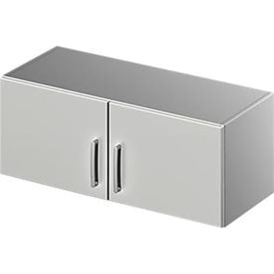 Schäfer Shop Genius Opzetkast TETRIS SOLID, stalen romp, 1 ordnerhoogte, B 1000 mm, lichtgrijs/blank aluminium