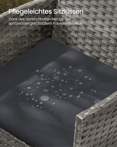 Hoekbank Tuinset Bellavero Madison – Luxe 3-delige Polyrotan Loungeset met Tafel en Kussens – Outdoor Balkon, Tuin & Terras Meubelset – Modern Bruin Design – Afmetingen op aanvraag – Bellavero