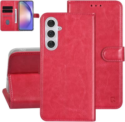 UNIQ Accessory Back Cover - Galaxy A54 5G - Roze - 360° Bescherming - Kaartsleuven voor 3 Pasjes
