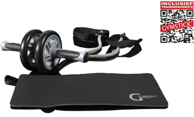 Gymstick Ab Wheel - Ab roller - incl. Weerstandskabels - Met Online Trainingsvideo's