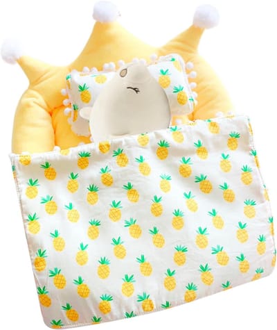 Poppen Beddengoed Set - Poppenhuis Accessoires Speelgoed - Poppenhuis Decoratie - Handgemaakt Authentiek Ontwerp