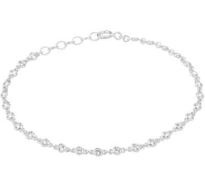Zilver Gerhodineerde Armband zirkonia 3 1332646