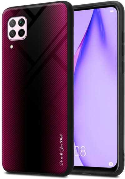 Cadorabo Hoesje geschikt voor Huawei NOVA 6 SE / P40 LITE / NOVA 7i in PAARS ROZE - Beschermhoes gemaakt van TPU silicone Case Cover en achterkant van gehard glas