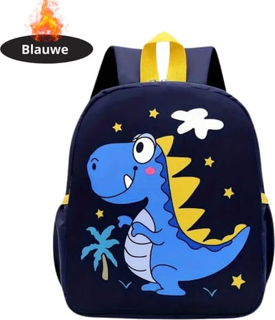 Livano Kinder Rugzak - Jongen - Meisje - Schooltas - Backpack - Blauwe Dino