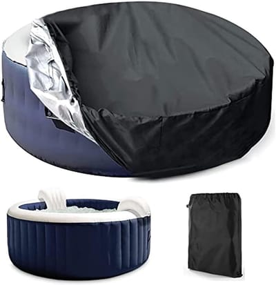Spa beschermhoes - Rond, buiten, waterdicht, UV-bestendig (215x70cm)