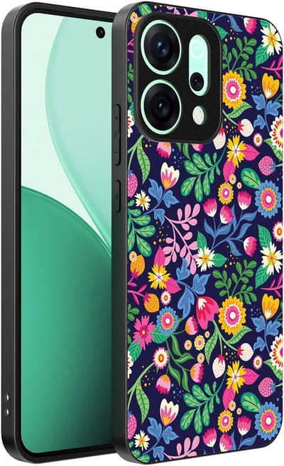 Geschikt voor Oppo Reno 14 Telefoonhoesje met bloemen opdruk - TPU backcover case flower design - Smartphonica geschikt voor Oppo Reno 14