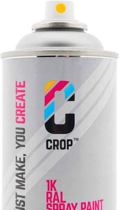 CROP Spuitbus - RAL 9007 grijs aluminiumkleurig - Zijdeglans - 400ml