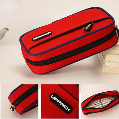 Creatieve etui schattige jongen meisje kawaii etui opbergruimte kinderen pennenzak schrijfwaren doos schoolbenodigdheden rood