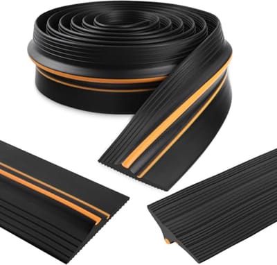 Weerbestendige Garagedeur Afdichting - Rubberen Drempel Strips voor Garages en Magazijnen (90mm×12mm×3m)