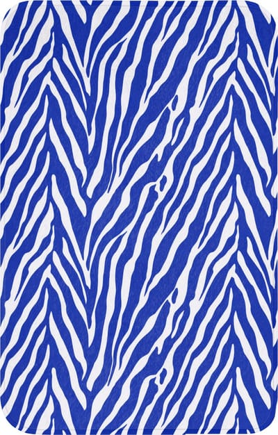 WC mat 50x80 cm - Antislip - Zebra - Patroon - Kobalt - Blauw - Toiletmat - Vloermat - Douchemat - Toilet tapijt - Toiletmatten