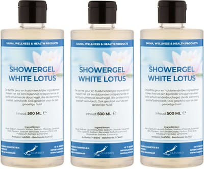 Douchegel White Lotus 500 ml - met klepdop - set van 3 stuks - Showergel