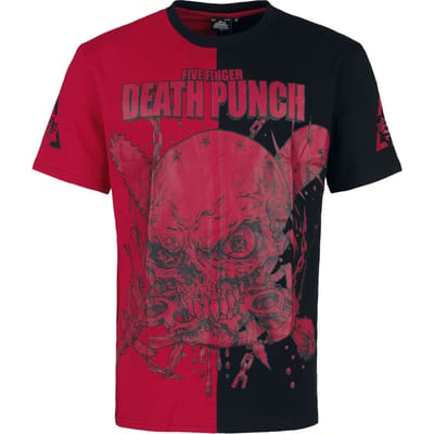 Five Finger Death Punch T-shirt - EMP Signature Collection - M tot XL - voor Mannen - rood-zwart