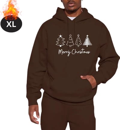 Bovista Kersttrui - Heren - Foute Kersttrui - Christmas Sweater - Kerst Sweater - Kerstboom - Christmas Jumper - Hoodie - Koffie - XL