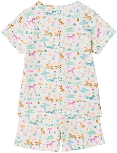 Vertbaudet Set van 2 korte pyjama's met korte mouwen voor meisjes