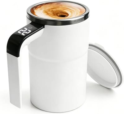 Automatische roermok met temperatuurweergave, 380 ml - Ideaal voor koffie en eiwitshakes, slim en gebruiksvriendelijk