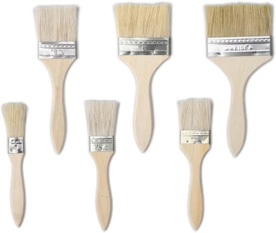 Professionele 6-delige penseelset van hout, met certificering, voor schilderen, tekenen en kunstprojecten