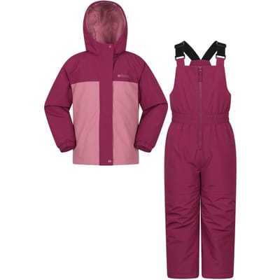 Mountain Warehouse Polar Zone bedrukte jas & salopetteset voor kinderen/Kinderen (Roze)