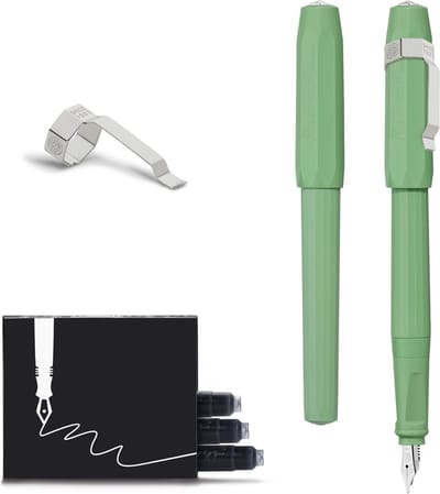 Kaweco - Vulpen met Clip - Jungle Green - Lichtgroen - Fine - Doosje vullingen