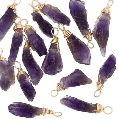 Jhubersproducts - Natuurlijke Citrienen Hanger - Ruwe Steen