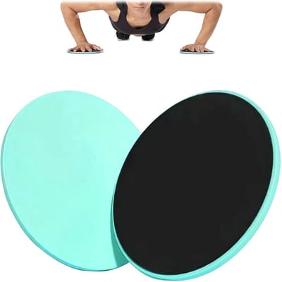 Fitness sliders - Core schijven - Full body workout - Dubbelzijdig oppervlak - 10x10cm - Zwart