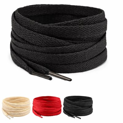 Famanu – Platte Schoenveters van Polyester, 8 mm Breed, Scheurbestendig, Voor Sport- en Vrijetijdsschoenen