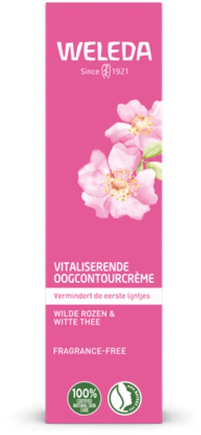 WELEDA Wilde Rozen & Witte Thee Vitaliserende Oogcontourcrème - 3 x 12 ml - Voordeelverpakking